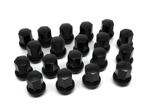Dadi ruota CONFEZIONE DA 20 Nero. Porsche 911 1965-89 / 964 / 993 / 944 / 968 / 928 / 924 - 99918200336, 999.182.003.36, 999-182-003-36